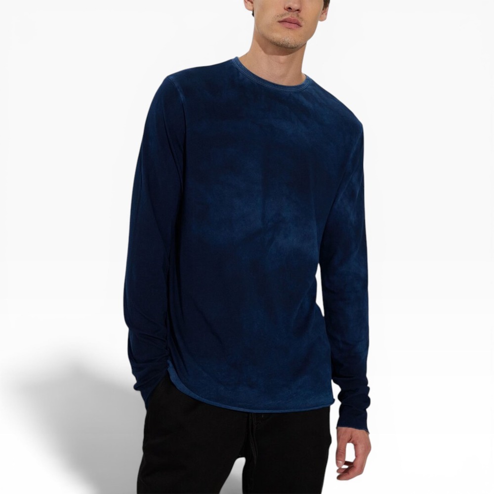 New Cotton Citizen Jagger Long Sleeve Shirt XL Navy Blue Supima Cotton USA XL